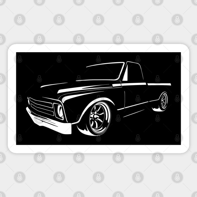 Chevy C10 silhouette Sticker by small alley co